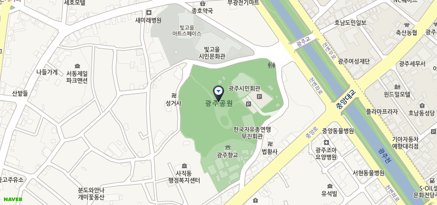 광주광역시 남구 중앙로107번길 15. 광주공